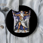 Badge Rond 15,2 Cm Dieu grec Zeus (En situation)