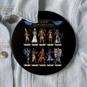 Badge Rond 15,2 Cm Dieux égyptiens antiques (En situation)