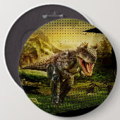 Badge Rond 15,2 Cm dinosaure (Devant & derrière)
