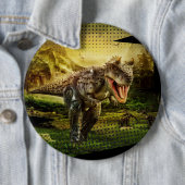 Badge Rond 15,2 Cm dinosaure (En situation)