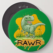 Badge Rond 15,2 Cm dinosaure (Devant & derrière)