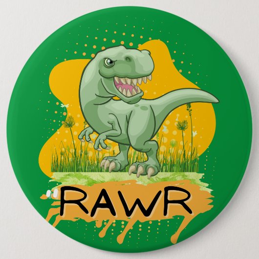 Badge Rond 15,2 Cm dinosaure (Devant)