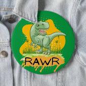 Badge Rond 15,2 Cm dinosaure (En situation)