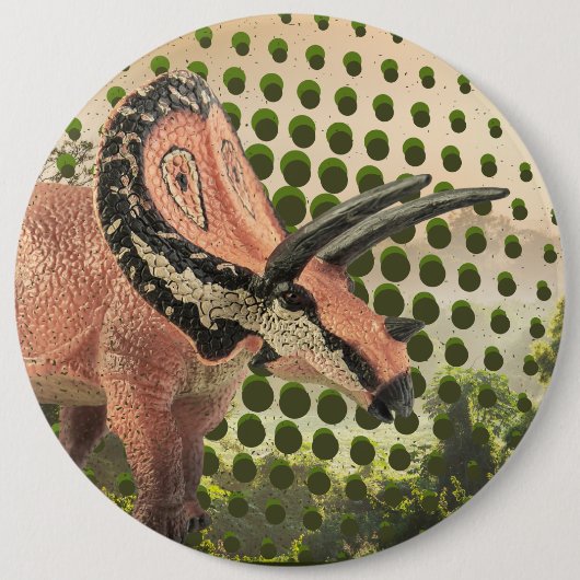 Badge Rond 15,2 Cm dinosaure (Devant)