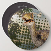 Badge Rond 15,2 Cm dinosaure (Devant & derrière)