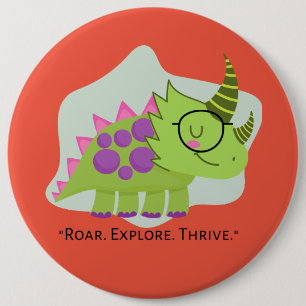 Badge Rond 15,2 Cm dinosaure