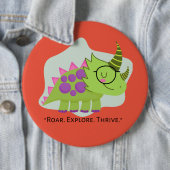 Badge Rond 15,2 Cm dinosaure (En situation)