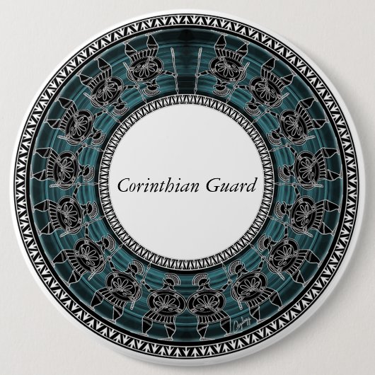 Badge Rond 15,2 Cm Disque grec rétro (Devant)