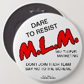 Badge Rond 15,2 Cm DITES NON AU PLAN ! bouton (Devant & derrière)