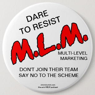 Badge Rond 15,2 Cm DITES NON AU PLAN ! bouton