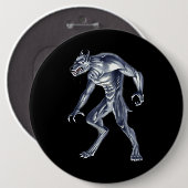 Badge Rond 15,2 Cm Dogman Cryptid Beast (Devant & derrière)