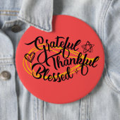 Badge Rond 15,2 Cm Don Thanksgiving (En situation)
