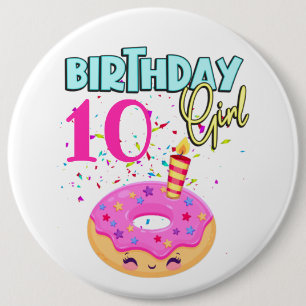 Badge Rond 15,2 Cm Donut Sprinkler Birthday Girl Party thème MAtchin