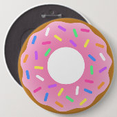 Badge Rond 15,2 Cm Donuts Animés (Devant & derrière)