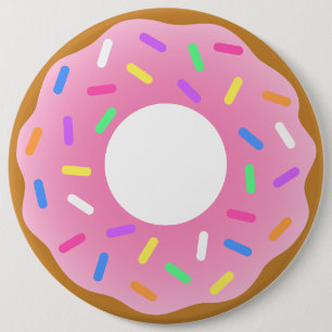 Badge Rond 15,2 Cm Donuts Animés