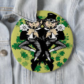 Badge Rond 15,2 Cm Double La Chance Leprechaun (En situation)
