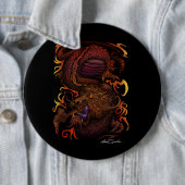 Badge Rond 15,2 Cm Dragon (conception de signature) (En situation)
