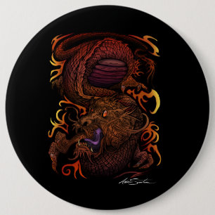 Badge Rond 15,2 Cm Dragon (conception de signature)
