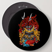Badge Rond 15,2 Cm Dragon japonais Cyberpunk Samurai Koi Fish Aesthet (Devant & derrière)