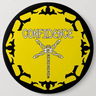 Badge Rond 15,2 Cm Dragonfly Jaune Plexus Solaire Chakra