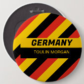 Badge Rond 15,2 Cm Drapeau allemand (Devant & derrière)