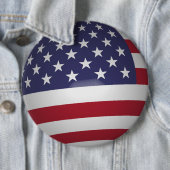 BADGE ROND 15,2 CM DRAPEAU AMÉRICAIN (En situation)