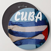 Badge Rond 15,2 Cm Drapeau de Cuba (Devant & derrière)