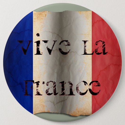 Badge Rond 15,2 Cm Drapeau de la France (Devant)