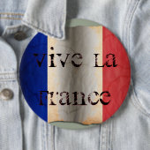 Badge Rond 15,2 Cm Drapeau de la France (En situation)