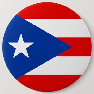 Badge Rond 15,2 Cm drapeau de Porto Rico
