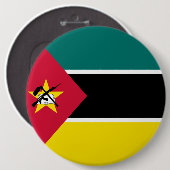 Badge Rond 15,2 Cm Drapeau du Mozambique (Devant & derrière)
