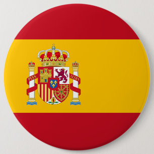 Badge Rond 15,2 Cm Drapeau du Royaume d'Espagne