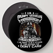 Badge Rond 15,2 Cm Drapeau rétro US Vétérinaire Jour Dont Mess Avec M (Devant & derrière)