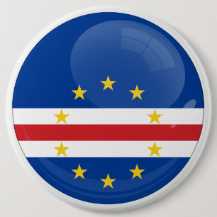 Badge Rond 15,2 Cm Drapeau rond en forme d'icône du Cap-Vert
