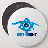 Badge Rond 15,2 Cm Droit acqui à la naissance (Devant & derrière)