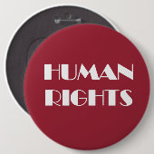 BADGE ROND 15,2 CM DROITS DE L'HOMME (Devant & derrière)