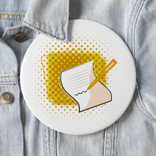 Badge Rond 15,2 Cm Écriture Lover (En situation)