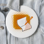 Badge Rond 15,2 Cm Écriture Lover (En situation)