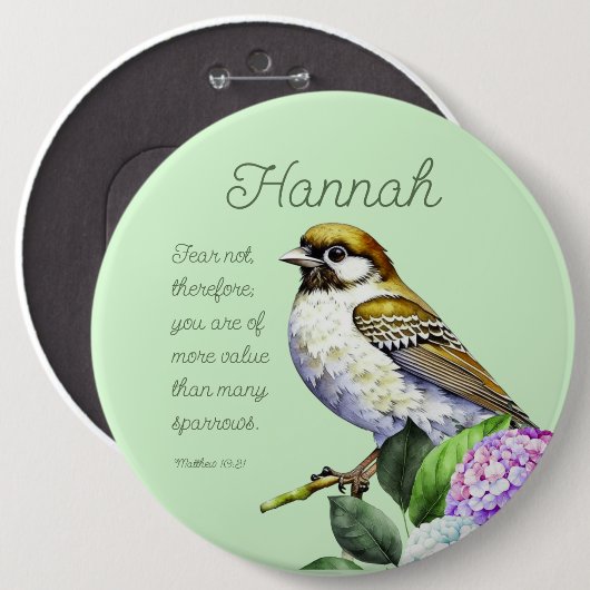 Badge Rond 15,2 Cm Écriture Matthieu 10:31 (Devant & derrière)