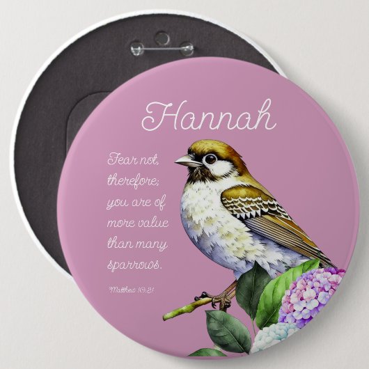 Badge Rond 15,2 Cm Écriture Matthieu 10:31 (Devant & derrière)