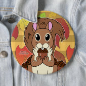 Badge Rond 15,2 Cm Écureuil - (En situation)