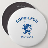 Badge Rond 15,2 Cm EDIMBOURG Écosse (Devant & derrière)