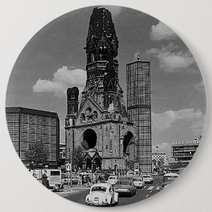 Badge Rond 15,2 Cm Église vintage du Souvenir de Berlin-Kaiser-Wilhel