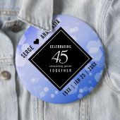 Badge Rond 15,2 Cm Élégant 45e anniversaire de Mariage Sapphire (En situation)