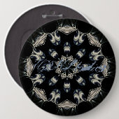 Badge Rond 15,2 Cm Elégant Mandala (Devant & derrière)