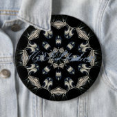 Badge Rond 15,2 Cm Elégant Mandala (En situation)