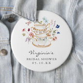 Badge Rond 15,2 Cm Élégant Shower de Mariage (En situation)