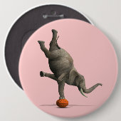 Badge Rond 15,2 Cm Eléphant artistique (Devant & derrière)