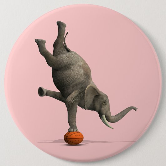 Badge Rond 15,2 Cm Eléphant artistique (Devant)