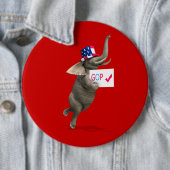 Badge Rond 15,2 Cm Eléphant GOP (En situation)